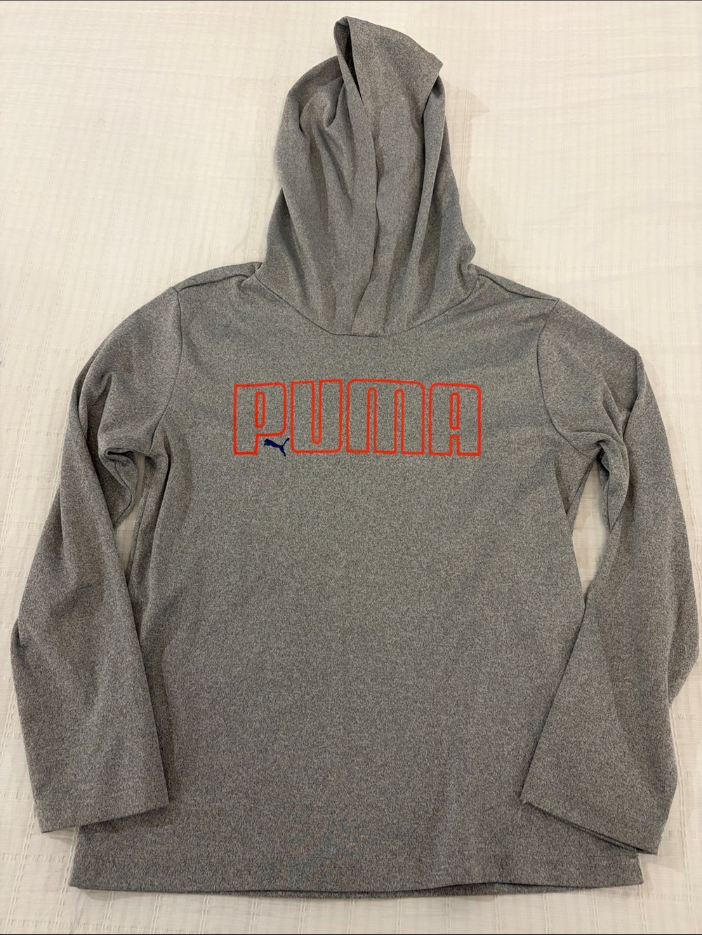 PUMA Kids Q Long Sleeve T-shirt with Hood - Boys Size 6